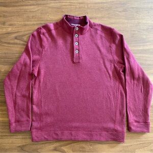 Tommy Bahama Burgundy Henley Pullover Men’s